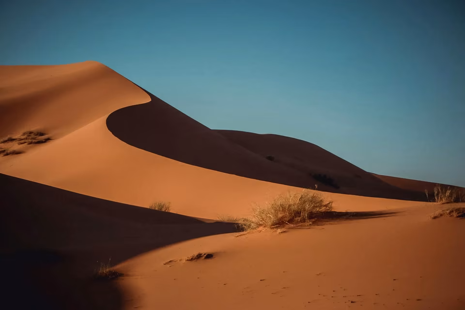Path through the Erg Chebbi dunes