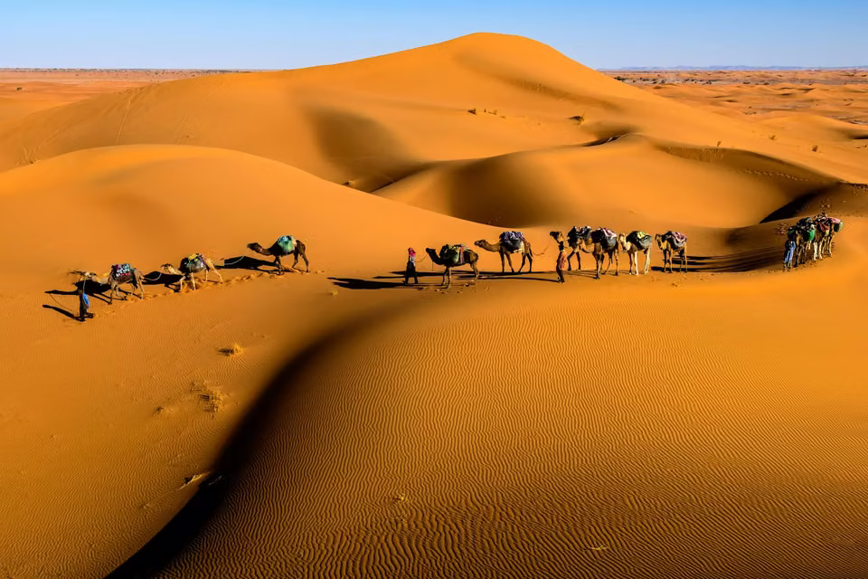 Erg Chebbi — el mar de dunas.