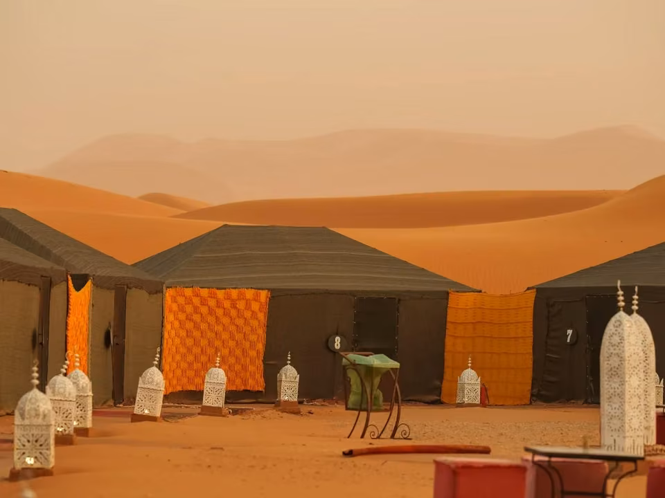Bivouac at sunset